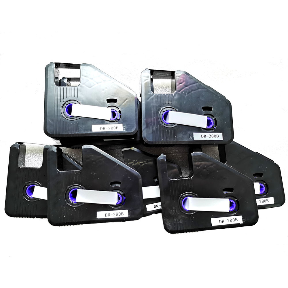 Typewriter Ribbon Roll - 5 قطع شريط حبر DR-280B أسود