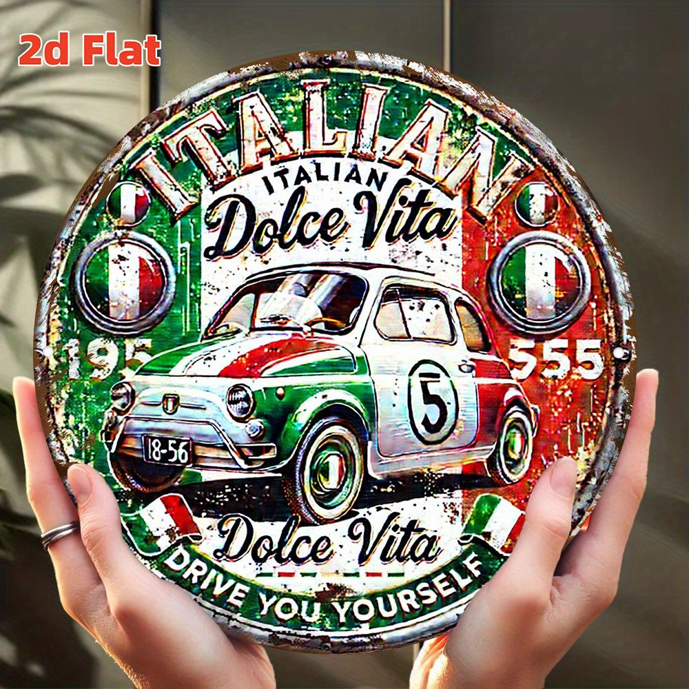 Vintage Collectible Cars - مسطح ثنائي الأبعاد، عتيق إيطالي لعلامة