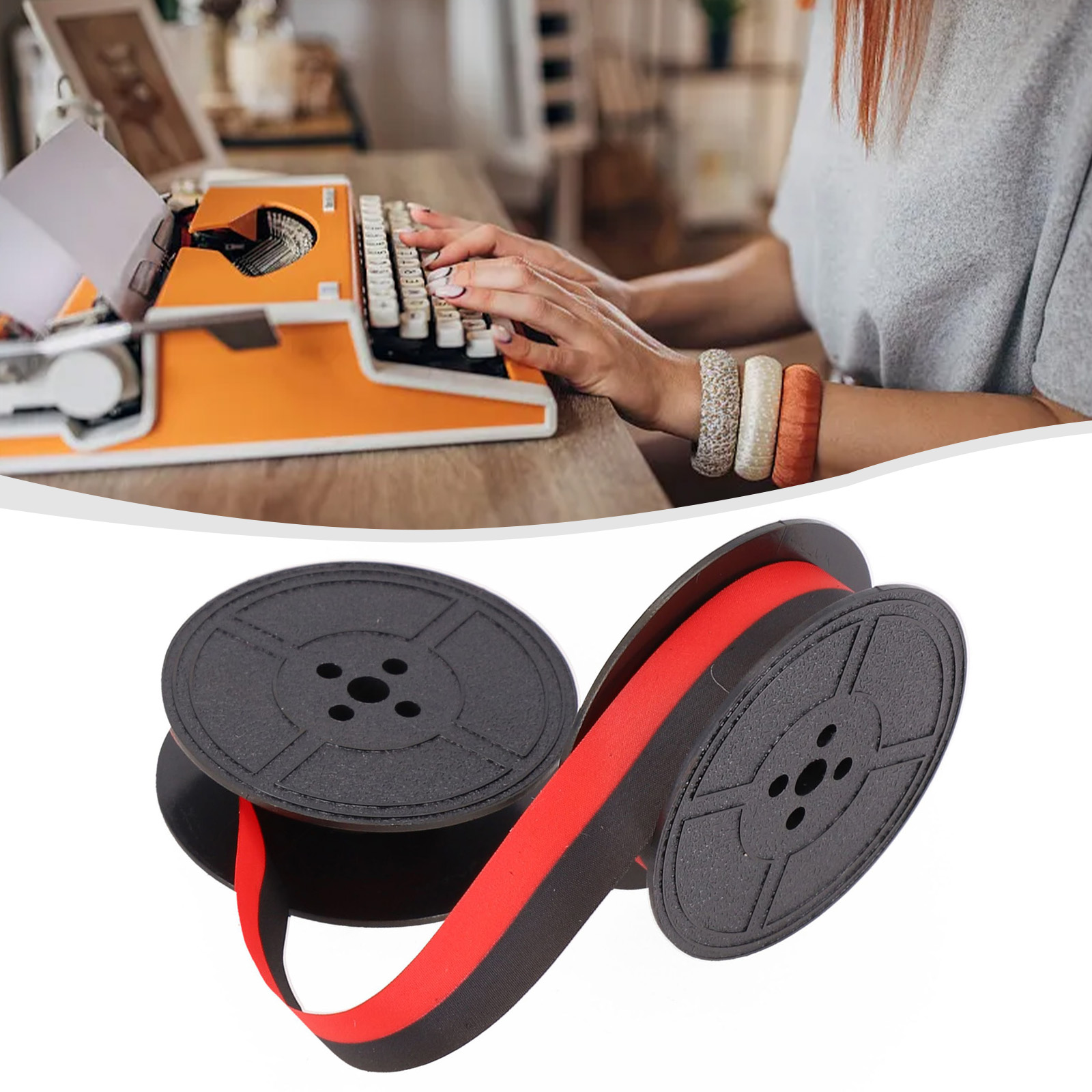Typewriter Ribbon Roll - 1 مجموعة آلة كاتبة شريط حبر