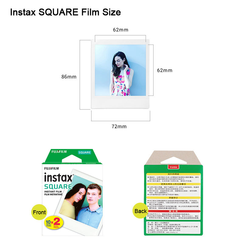 فيلم مربع Fujifilm Instax ، ور - مراجعة Instant Film Pack وسعره