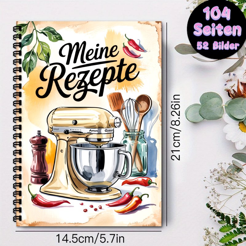 كتاب طبخ ألماني مقاس A5، غلاف  - مراجعة Vintage Collectible Cookbooks وسعره
