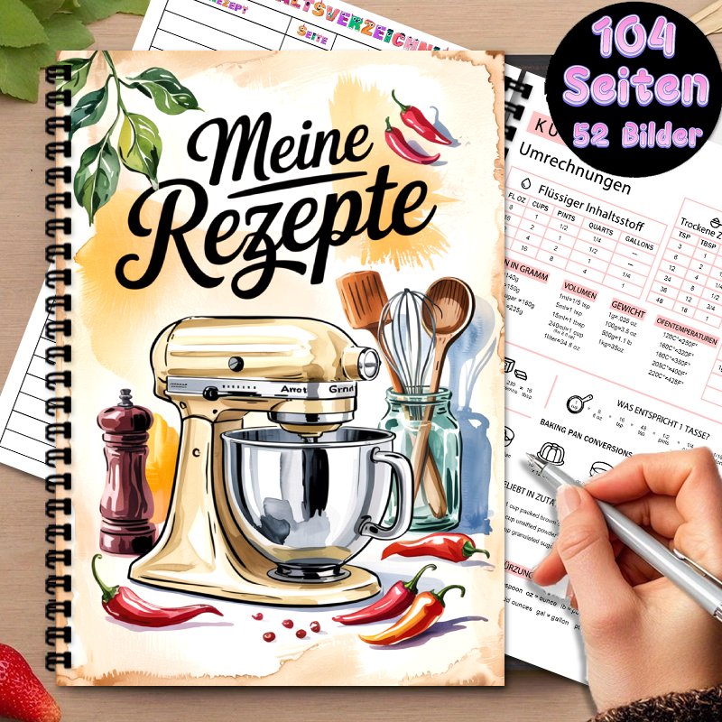 كتاب طبخ ألماني مقاس A5، غلاف  - مراجعة Vintage Collectible Cookbooks وسعره
