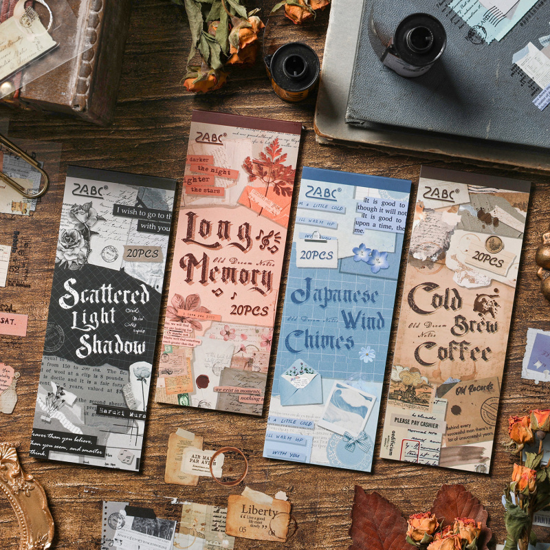 20 قطعة/مجموعة من ملصقات الحرف - مراجعة Vintage Collectible Books وسعره
