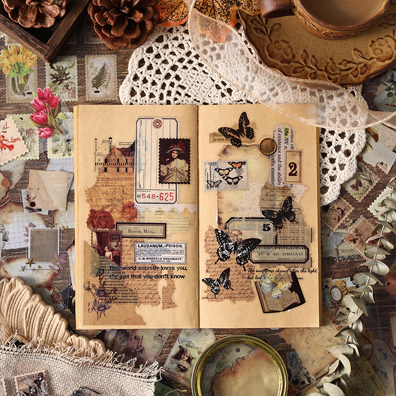 20 ورقة من ملصقات الفينتاج الم - مراجعة Vintage Collectible Books وسعره